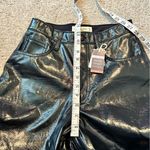 Abercrombie & Fitch Abercrombie Curve Love 90s Straight Ultra High Rise Pant Vegan Leather 26 2S Photo 5