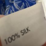 Poupette St Barth 100% Silk Blue Boho Crinkle Tunic Top L Crochet Trim Resort Size L Photo 3