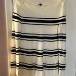 Talbots  Sweater Black White Striped Long Sleeve Cotton
Sweater Sz M Photo 1