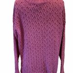 Seven7 Chenile Textured Sweater Purple  NWT Pullover M Photo 4