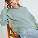 PacSun Chair Lift Cozy Crew Neck Oversized Sweatshirt in green & orange Photo 0