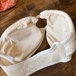 Kona Sol  Swimsuit Cream Bandeau & Terracotta Patterned Bottom Bikini Size XS/S Photo 9