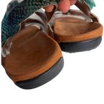 Vionic  Sandals Amber Adjustable Straps Teal Snake Embossed Womens Size 8 Photo 2
