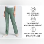 Lands' End Women Starfish Mid Rise Straight Leg Pant Size XL Petite Spruce Green Photo 9