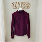 Adidas Quarter Zip Pullover Top Maroon Sz Small Photo 6