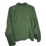 IZOD Women's Zip Front Thermacheck Green Fleece Lined Zipped Pockets XL Fall Photo 2