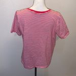 Ella Moss  red & white striped short sleeve shirt Photo 2