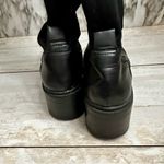 ZARA Womens Sz 36 US 6 Black Stretch Knee High Boots Lug Bottom Wide Shaft Moto Photo 6