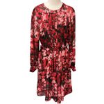 Donna Ricco Women's Floral Pleated Long Sleeve Fit & Flare Midi Dress Size 10 Photo 2