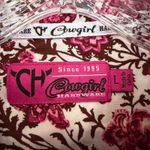 Cowgirl Hardware Floral Pearl Snap Western Shirt Women's L Pink Brown Festival Size L Photo 3