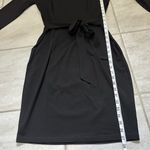 Pretty Garden Elegant Black Boat Neck Long Sleeve Tie Front Formal Dress Size M Photo 8
