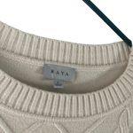 Raya Women's Size Large Cream Chunky Knit Sweater Photo 3