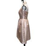 Alfred Sung Style D480 Romantic Halter Cocktail Dress Pearl Pink Shantung Size 8 Photo 2
