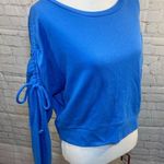 MOSSIMO Sweatshirt Shoulder Tie Blue Photo 0