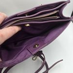 Bebe  Bella Smooth Medium Satchel Handbag Shoulder Bag Crossbody Purse Purple Photo 11