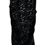 Nicole Miller Artelier Black Lace Ruched Midi Skirt Size 4 Cocktail Photo 0