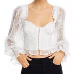 For Love & Lemons  Cheyenne White Lace Bustier Top Photo 0