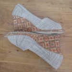 Toms Canvas Upper Cork Geometric Pattern Open Toed Wedges 7.5 Photo 5