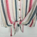 Thread+Supply Shirt Womens Large Linen Cotton Breathable Beachy Coastal Cowgirl White Photo 3