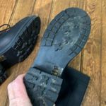 ALLSAINTS Women’s  black leather lug sole silver buckle biker boot size 38 Photo 3