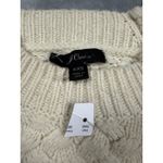J.Crew  Sweater Womens XXS Ivory‎ Cable Knit Metallic Sequin Pullover Wool Blend Photo 1