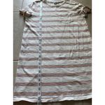 Gap T Shirt Dress Womens Medium White Orange Stripe Cotton Casual Minimalist Photo 6
