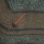 Classiques Entier NWT  Merino Wool Stripe Mock Neck Sweater Brown Gray Size XL Photo 6