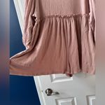 Anthropologie MABLE ROSE COLOR ROMPER PEASANT SLEEVES DEEP POCKETS nwot Pink Size L Photo 1