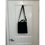 Rabanne Black Canvas Logo Tote Crossbody Bag New Structured Minimalist Chic Photo 1