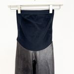 Spanx Mama Faux Leather Pregnancy Over The Belly Maternity Leggings in Black XS Photo 4