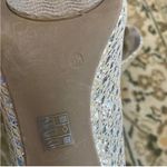 Audrey Brooke Silver Metallic Peep Toe Platform Heel Cocktail Wedding Prom Photo 9