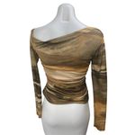 Windsor Multicolor Long Sleeve Boat Cowl Neck Pleated Drape Blouse Top Size M Photo 1