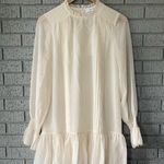 Reiss NWT Esme Shift Mini Dress Long Sleeve Ivory Size 2 Relaxed Fit Victorian Photo 6