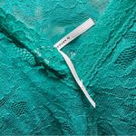 Anthropologie NWT  Green Lace Bodysuit XS‎ Photo 4