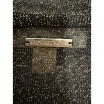 Michael Kors  Sheer Black and Silver Shimmer Turtleneck Sweater Photo 3