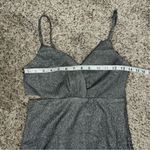 Lulus  Forever a Diva Shiny Silver Metallic Lurex Cutout Mini Dress Small NWT Photo 7