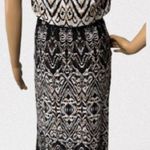 Trixxi Y2K Black/Tan/White Printed Sleeveless Maxi Dress Size XS Photo 1