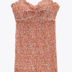 ZARA  shirred printed elasticized mini bodycon dress Photo 0