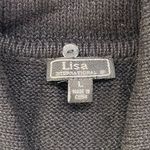 Lisa International Ugly Christmas Vest with Jingle Bells Womens L Wreath flowers Black Size L Photo 4