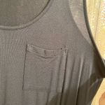 Olive & Oak Black Rayon Tie Waist Sleeveless Casual Dress, Large Photo 4