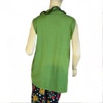 RED WOMAN GREEN SLEEVELESS SWEATER KNIT TUNIC W/FAUX LEATHER TRIM (18/20) Photo 3
