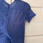 Alexis  Royal Blue‎ Lace Dress Illusion Sheer Dress Size Medium Sexy Vintage Y2K Photo 8