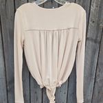 Free People  Cream Long Sleeve Women's Top Photo 3
