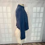 Peyton Jensen Evereve Blue Full Zip Lined Cotton Blend Moto Jacket Size Small Photo 3
