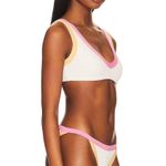 L*Space Lala Bikini Top Ribbed Cream Guava Golden Hour M NWT White Size M Photo 8