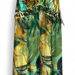 Signature Green and Yellow Halter Maxi Dress Size 12 Photo 0