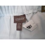 Chico's Wide Leg Pants Straight Crop Pant 1.5 Womens size 10 White Capri Trouser Photo 9
