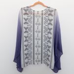 Cato  Womens Kimono Top Size‎ S Sheer Boho Tribal Print Lightweight Artsy Photo 6