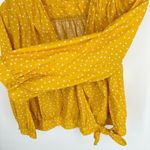 Madewell  Wrap Top Star Scatter Size Large Yellow White‎ Photo 8