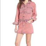 Current/Elliott Pink Acid Wash Denim Dress Size 6 (vanity size 2) The Jumpsuit Photo 8